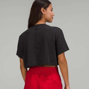 Lululemon All Yours Cropped T-Shirt Black Size 4